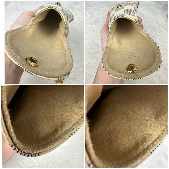 Louis Vuitton Damier Azur small wristlet 
pouch lanyard. ID/ badge holder CUTE - Picture 11 of 14